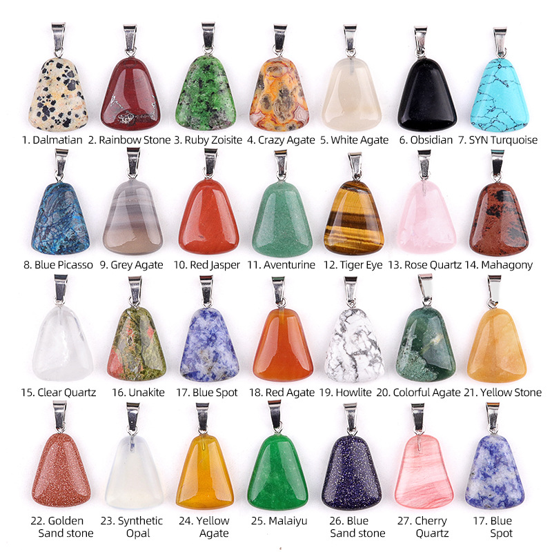 20 ชิ้น/ถุงแกะสลักคริสตัลสีขาว - Crystal Pendant Necklace Natural Stone บทวิจารณ์และราคา