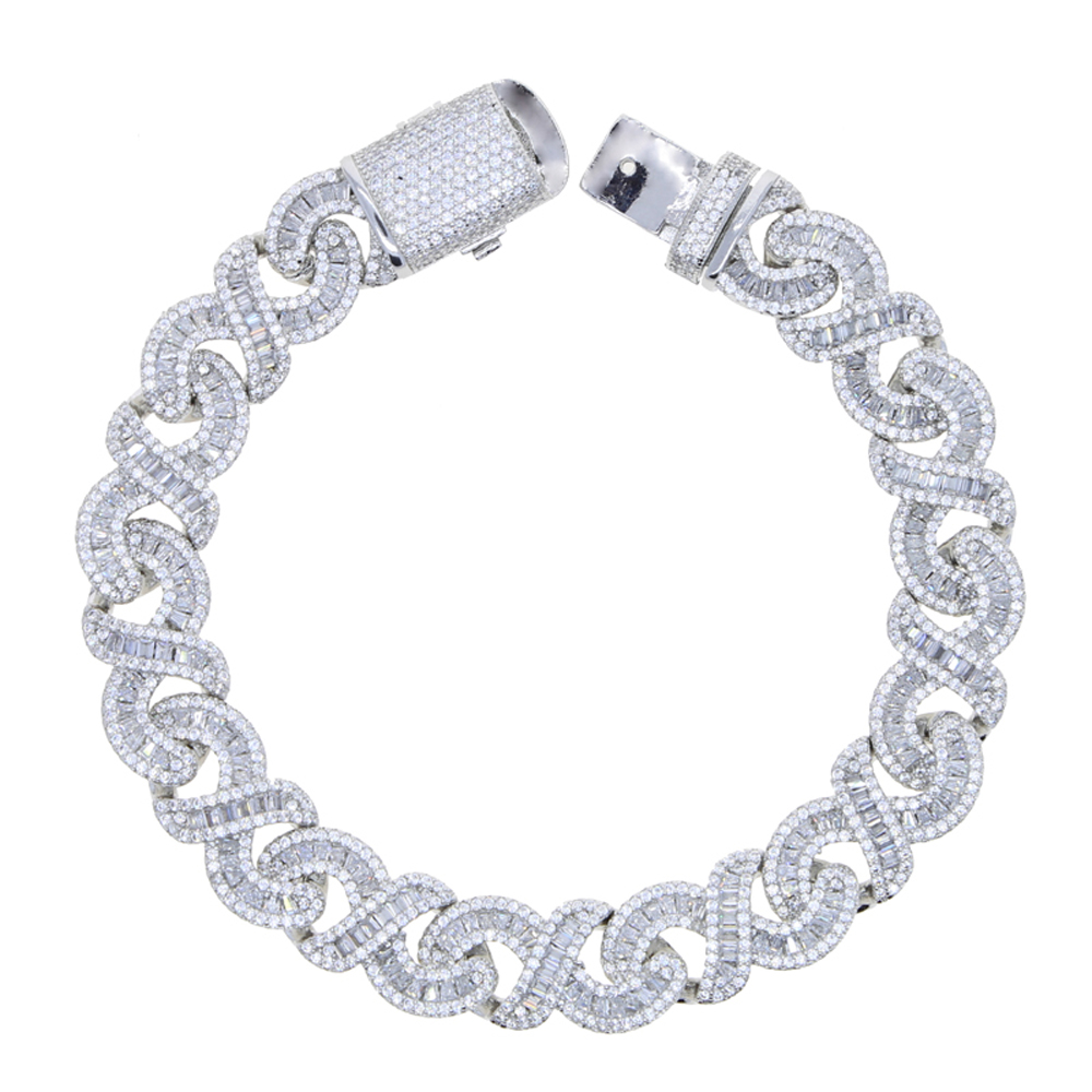 ใหม่สร้อยข้อมืออินฟินิตี้สีเงิ - Cuban Link Chain 12Mm บทวิจารณ์และราคา