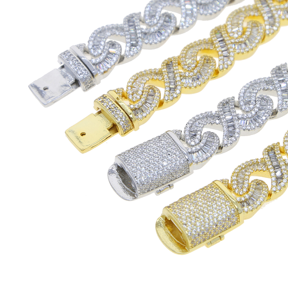 ใหม่สร้อยข้อมืออินฟินิตี้สีเงิ - Cuban Link Chain 12Mm บทวิจารณ์และราคา