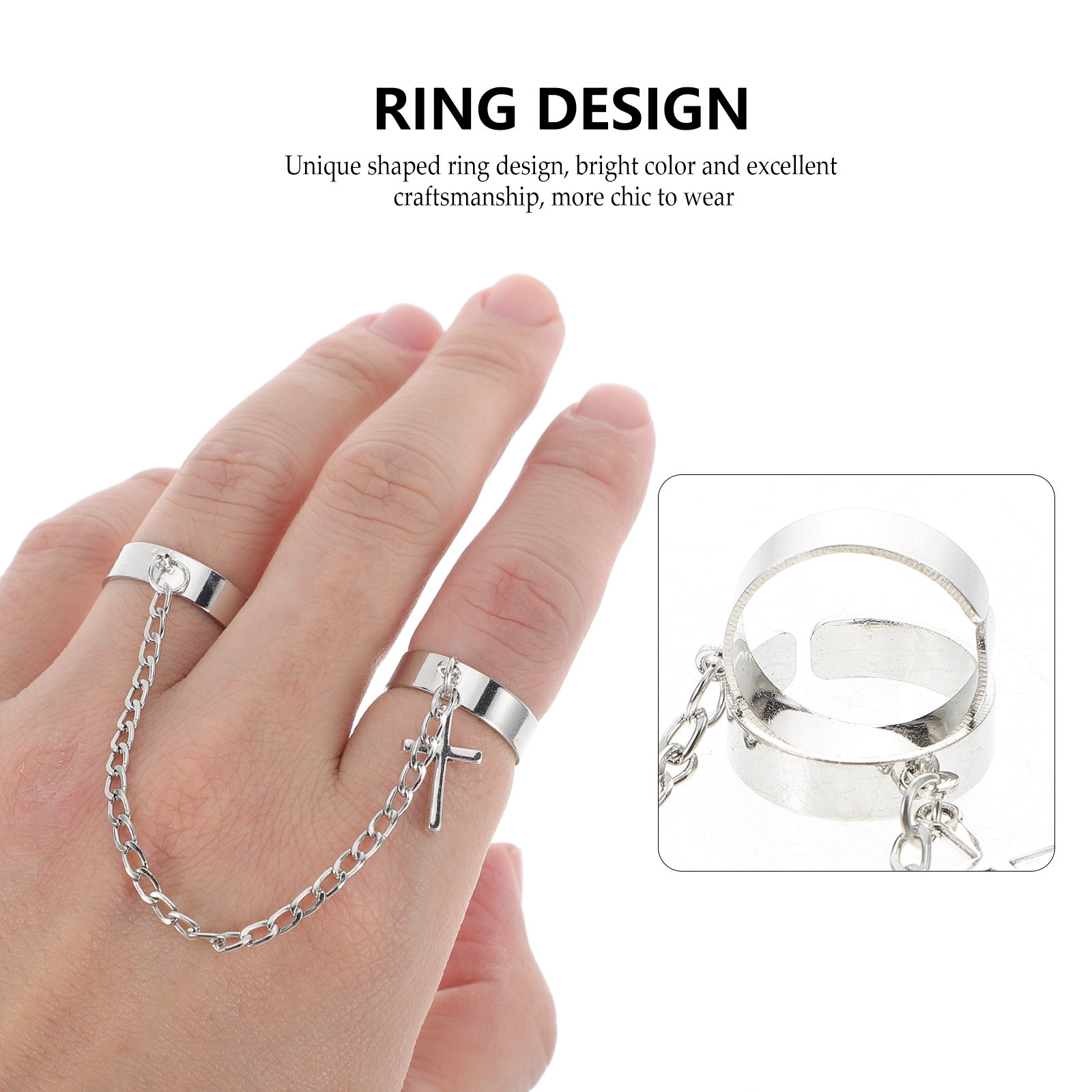 ชุดแหวนข้อนิ้วสไตล์กอธิค วินเท - Vintage Punk Knuckle Rings Set บทวิจารณ์และราคา