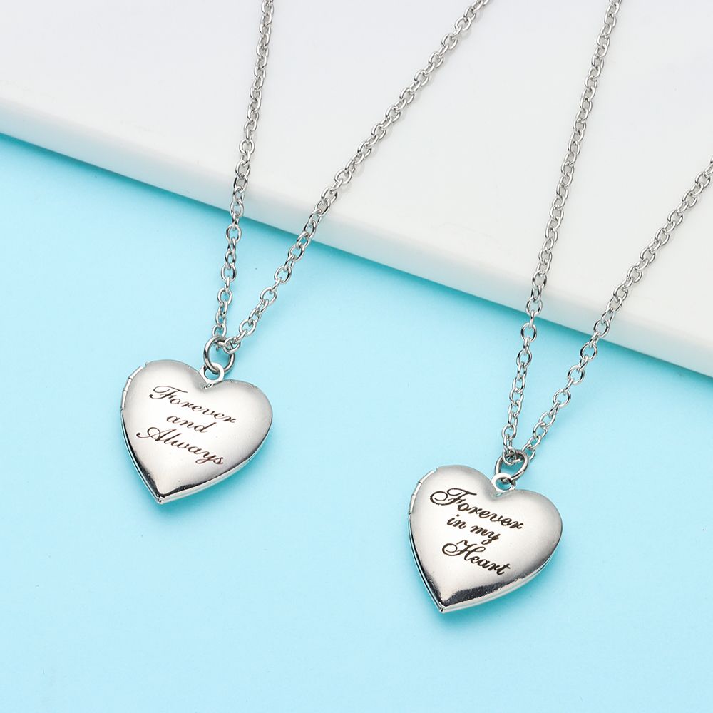 สร้อยคอจี้รูปหัวใจสำหรับคนรัก  - Heart Locket Necklace Photo บทวิจารณ์และราคา