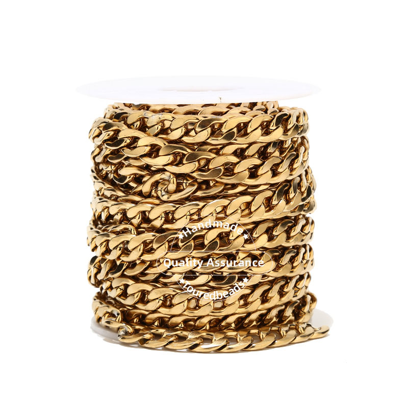 1M Gold Tone 12มม.กว้างHeavy M - Cuban Link Chain 12Mm บทวิจารณ์และราคา