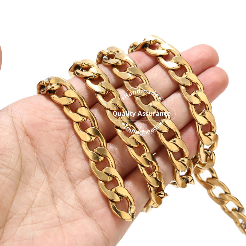 1M Gold Tone 12มม.กว้างHeavy M - Cuban Link Chain 12Mm บทวิจารณ์และราคา