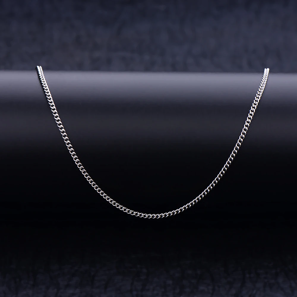 ขายส่ง 925 เงินสเตอร์ลิง 2 มม. - 925 Sterling Silver Chain Necklace Men บทวิจารณ์และราคา