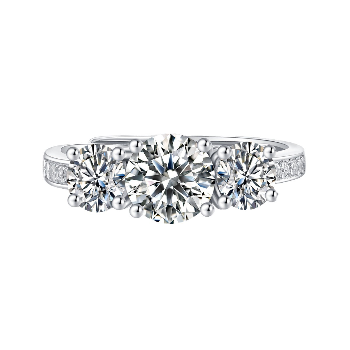 แหวนมอยซาไนต์ 1 กะรัต สี D VVS - Moissanite Engagement Ring 1 Carat บทวิจารณ์และราคา