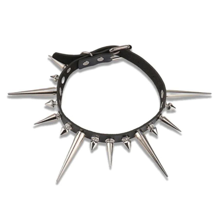 Goth Long Spike Choker Punkหนั - Goth Punk Spike Choker บทวิจารณ์และราคา
