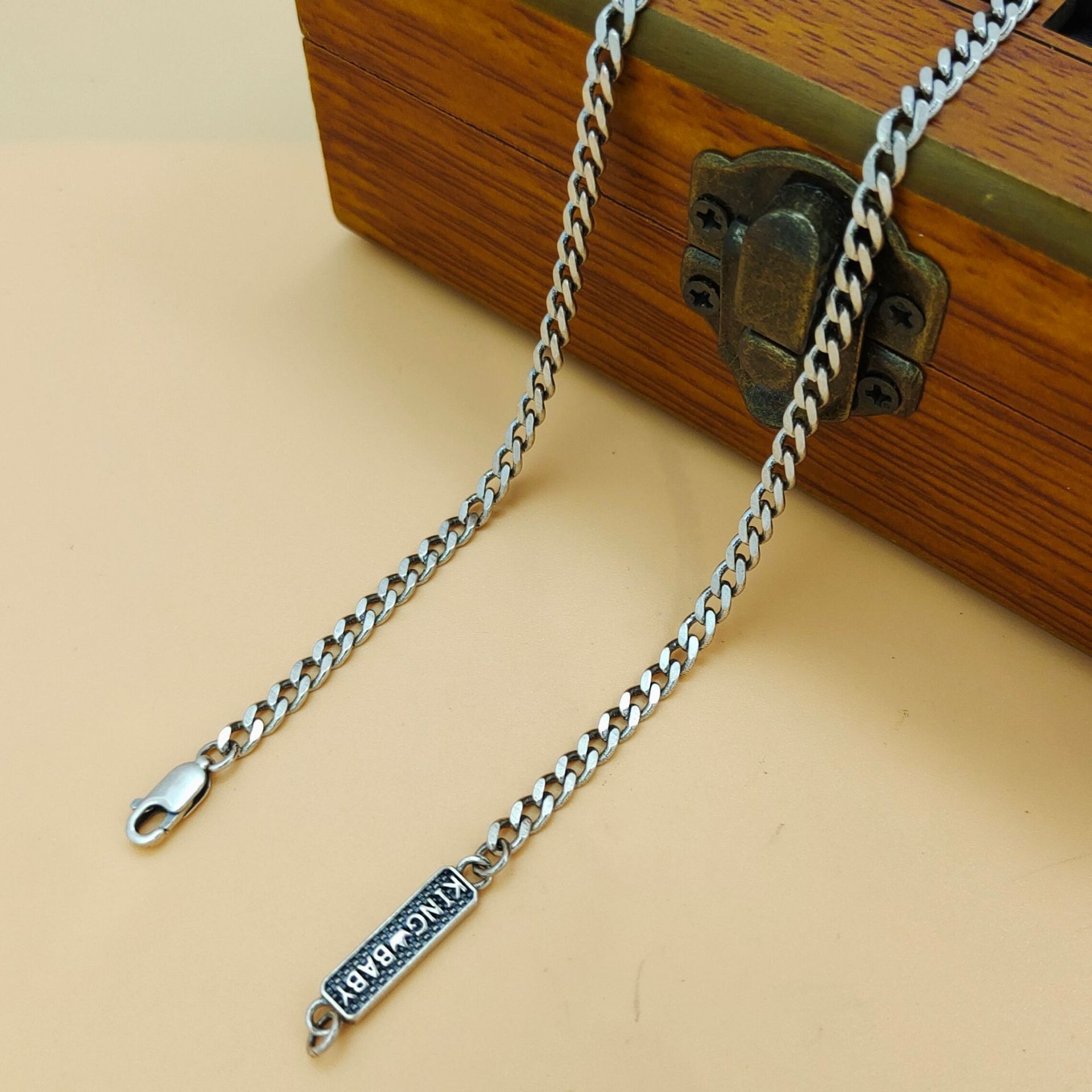 สร้อยคอจี้เงินแท้ S925 สไตล์เร - 925 Sterling Silver Chain Necklace Men บทวิจารณ์และราคา